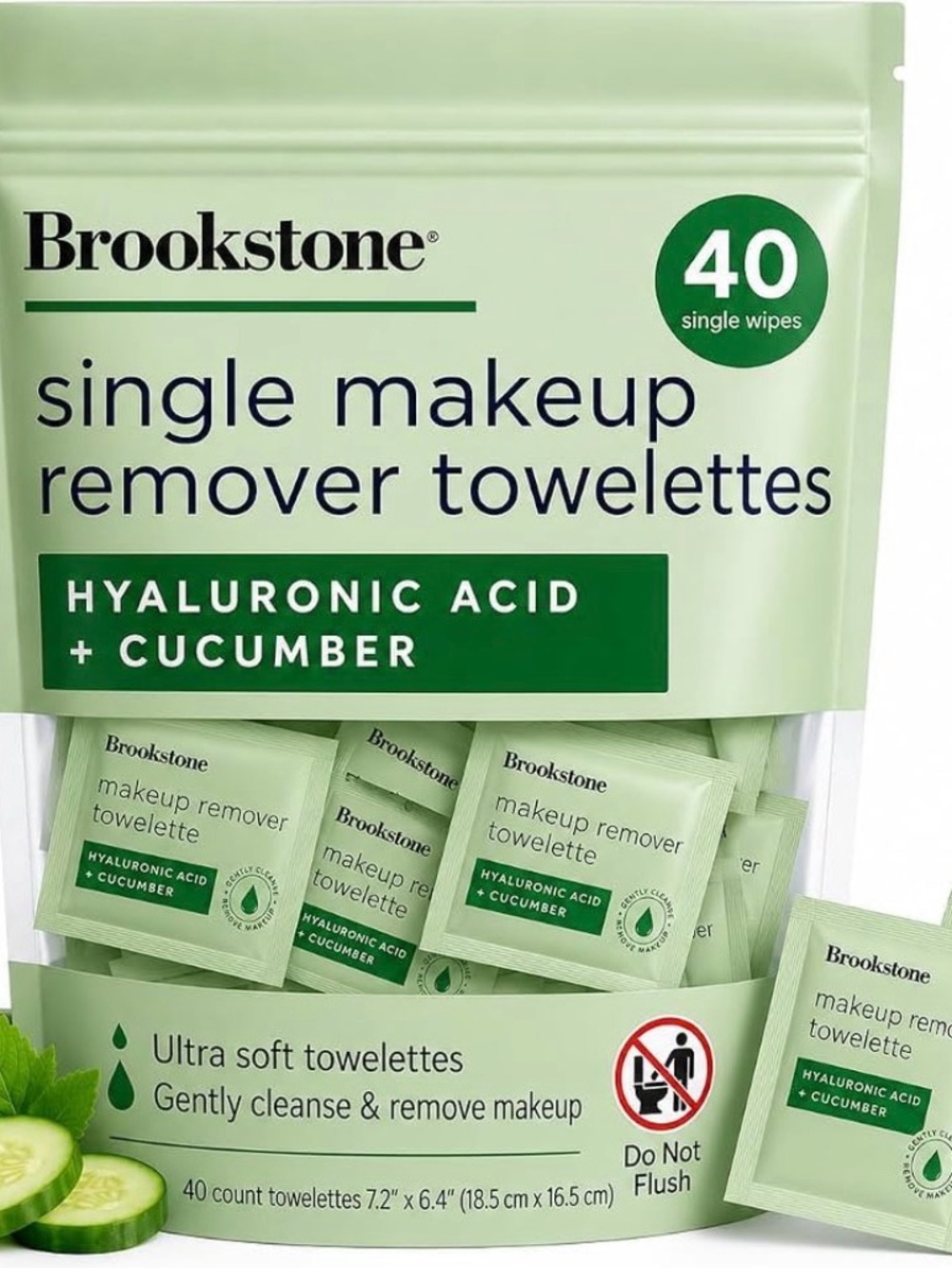 BROOKSTONE MAKEUP REMOVER
WIPES 40 Count Makeup Wipes NWT